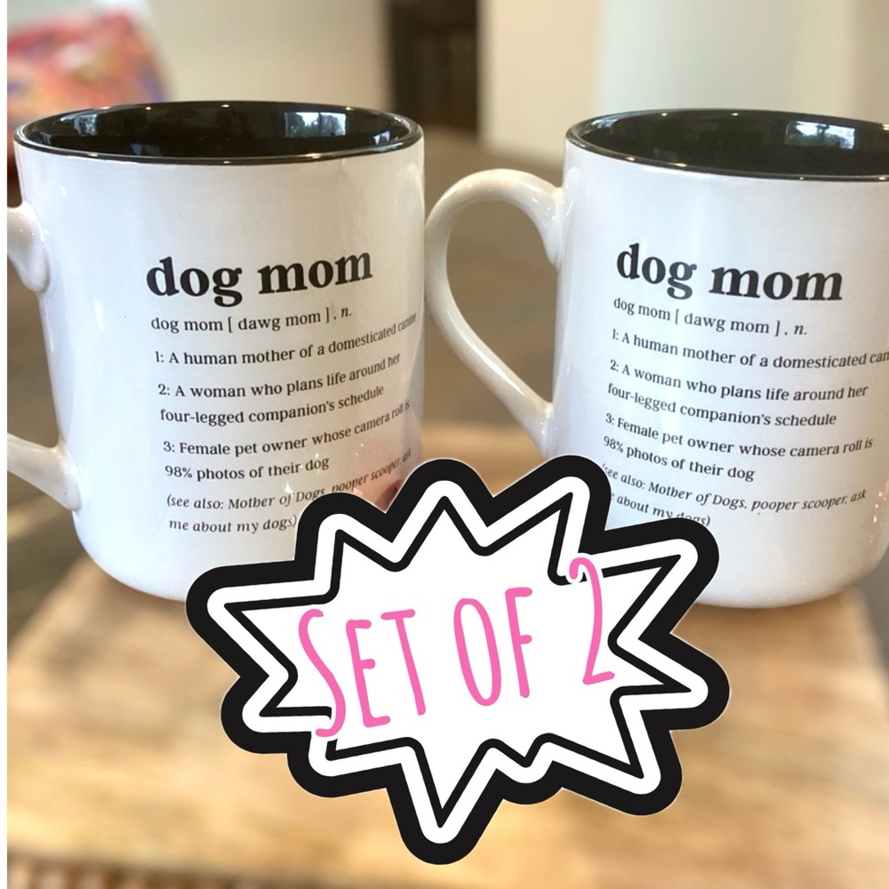 🐾Set of 2 Dog Mom Mugs Francesca’s NWT